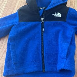 Blue and black North face fleece